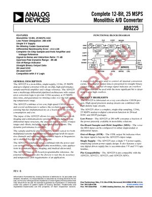 AD9225ARSZRL datasheet  